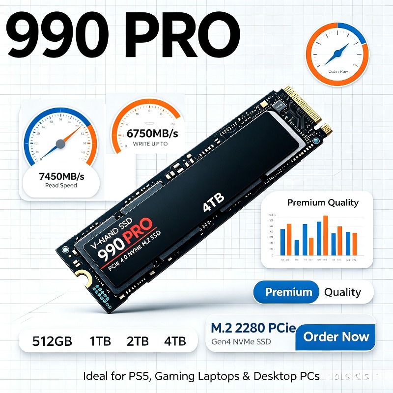 990 PRO Original SSD – 512GB/1 – Pcie 4.0 4Tb 2280 Ssd 7450Mbps Bewertung und Preis